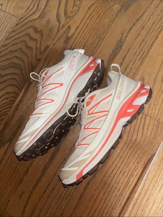 Salomon Shoes - Salomon XT-6 Trail Shoes in White, Coral and Tan